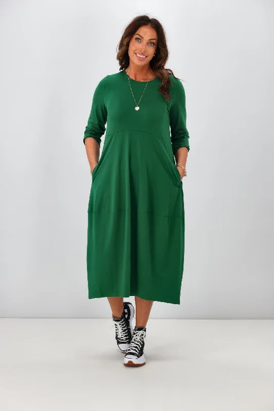 Tirelli Ovoid Jersey Dress Emerald