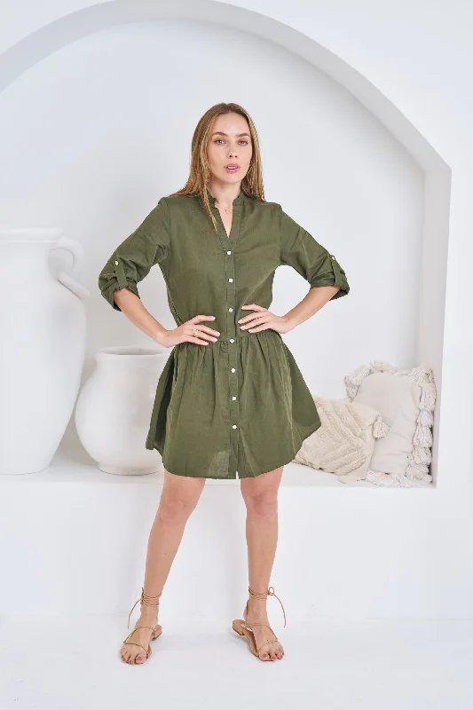 Valeria Label Lori Short Dress Green