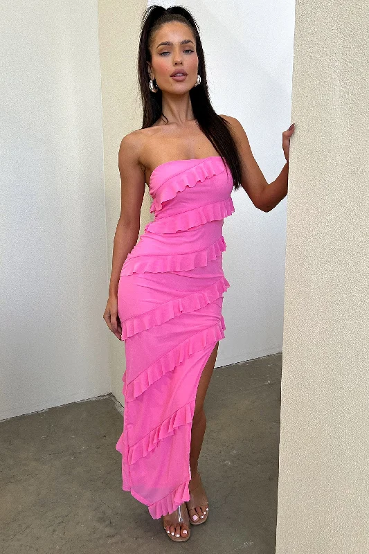 Vienna Maxi Dress - Hot Pink