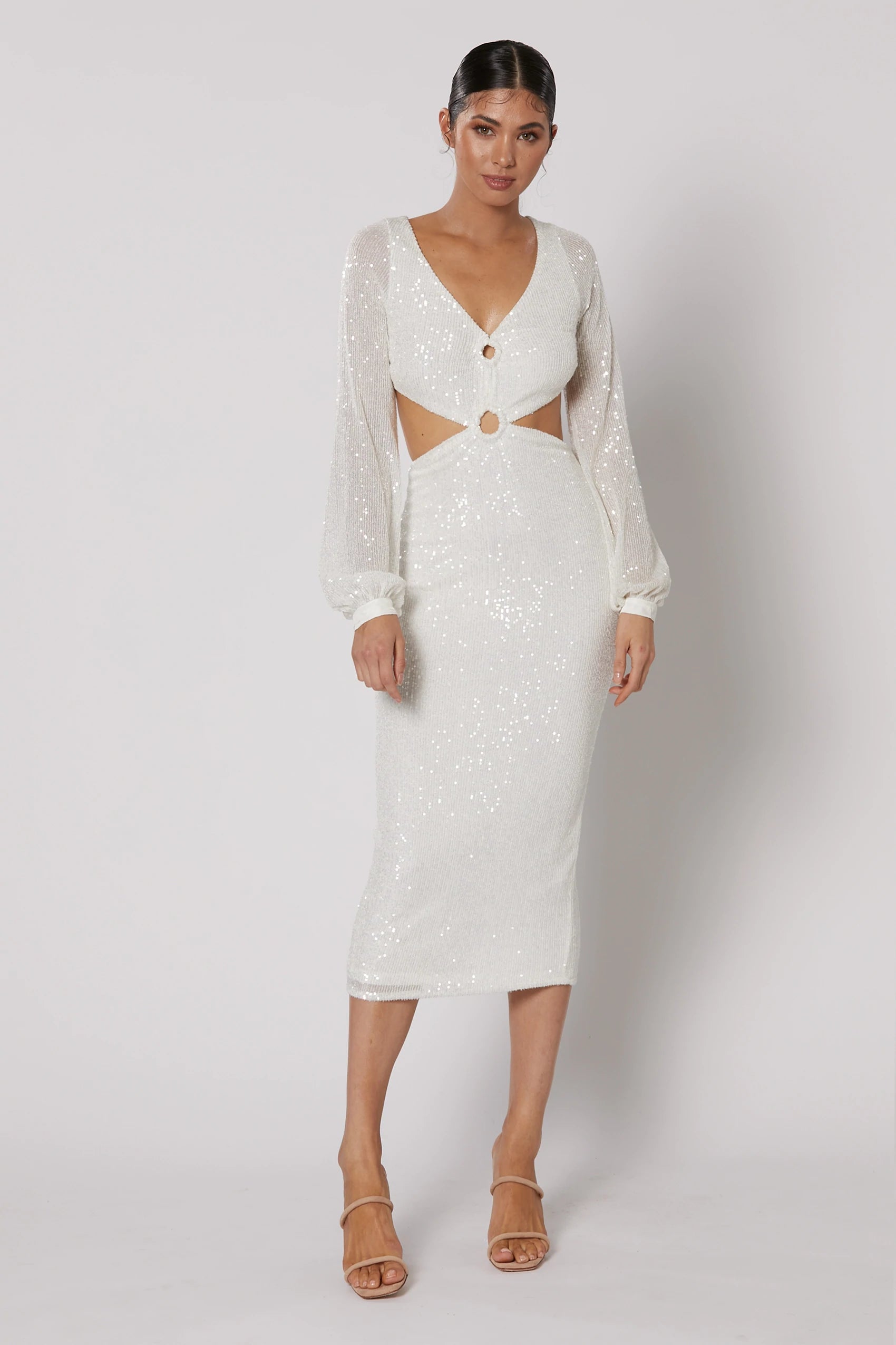 Winona Eria Midi Dress - White