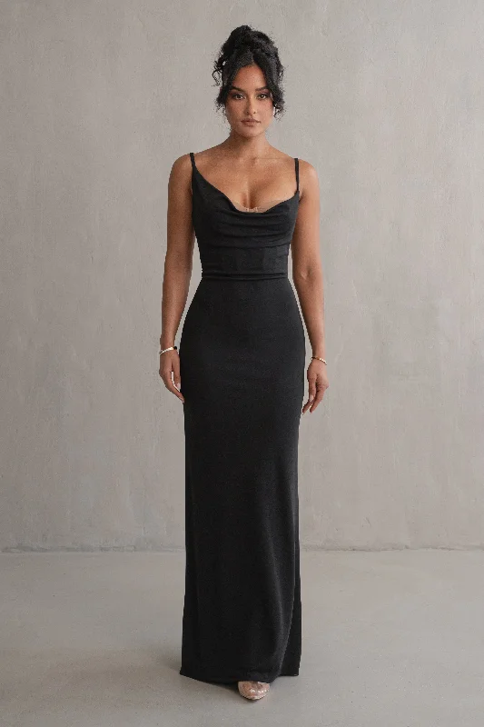 Black Until Forever Maxi Dress