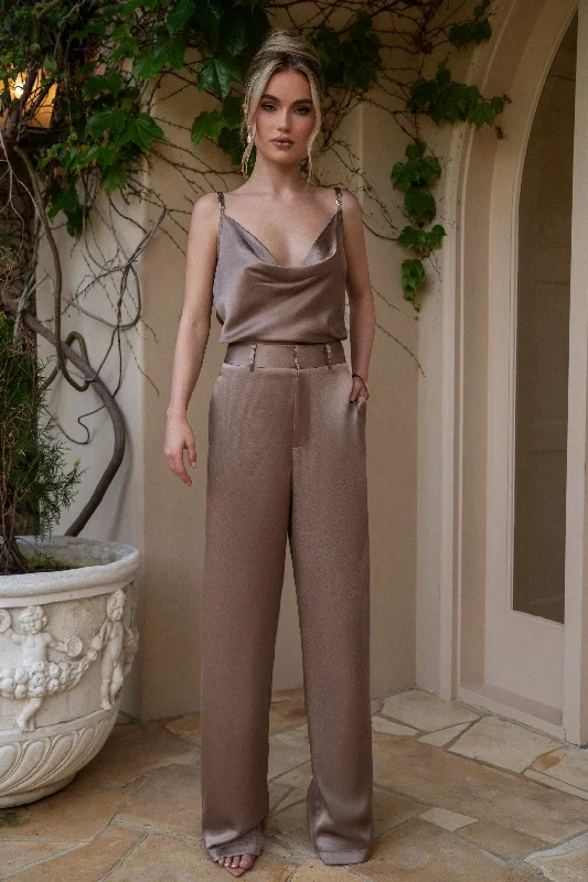 Bronze Ever After Satin Trousers