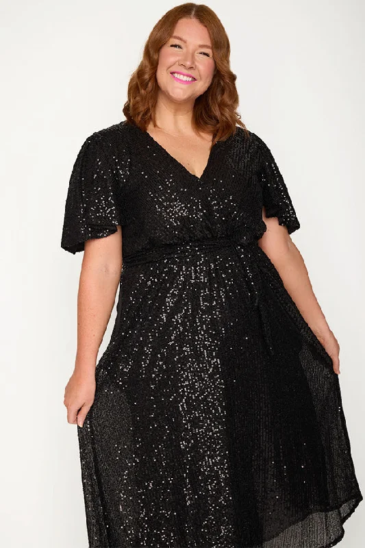 Lover Black Sequin Dress