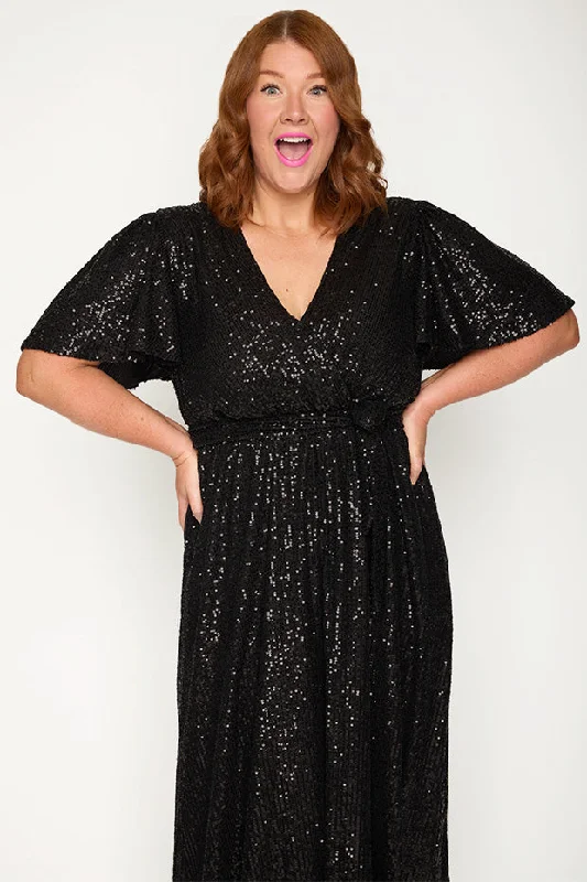 Lover Black Sequin Dress