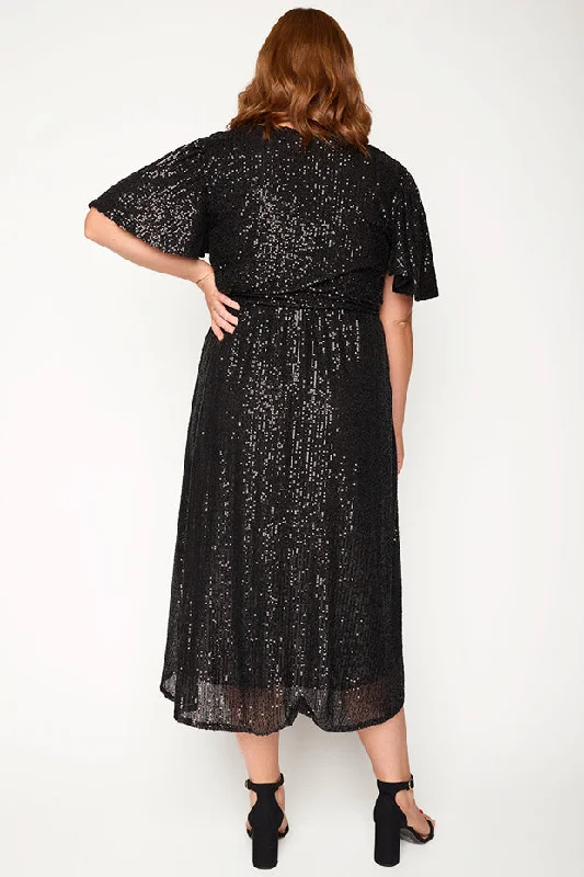 Lover Black Sequin Dress