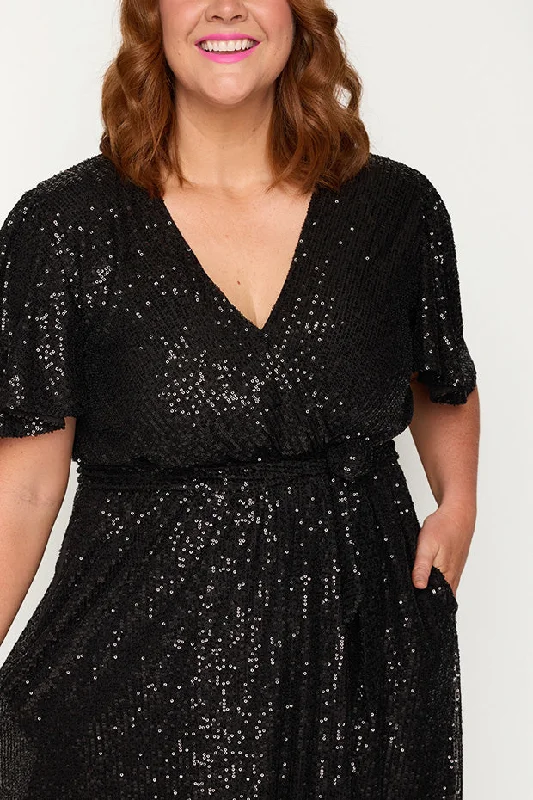 Lover Black Sequin Dress