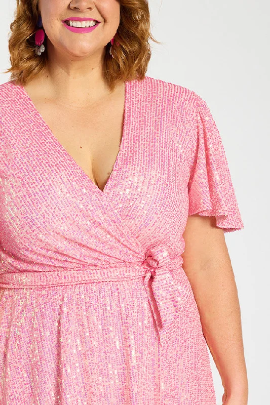 Lover Pink Sequin Dress