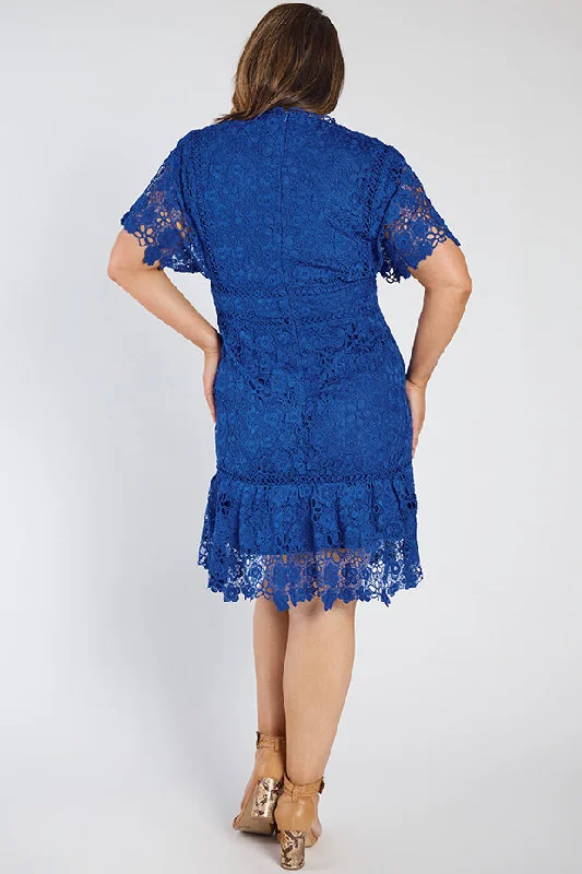 Melanie Cobalt Lace Dress