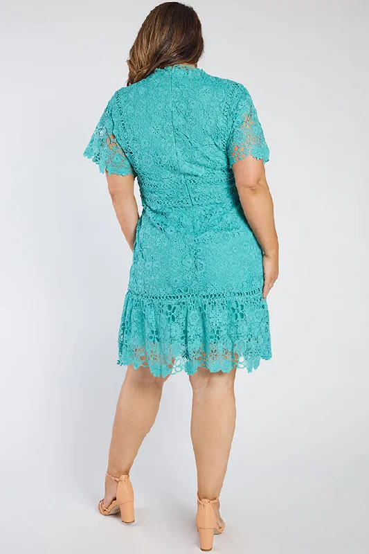 Melanie Sea Foam Lace Dress