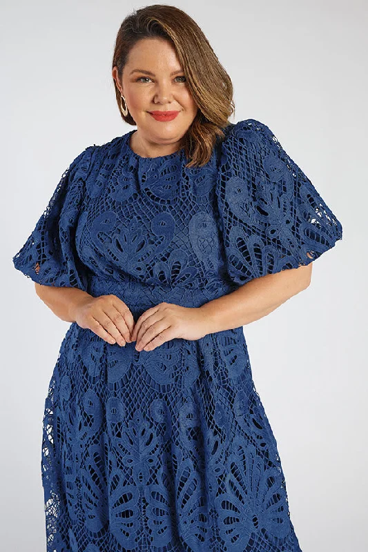 Neva Rich Navy Lace Party Dress