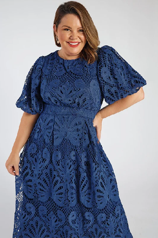 Neva Rich Navy Lace Party Dress