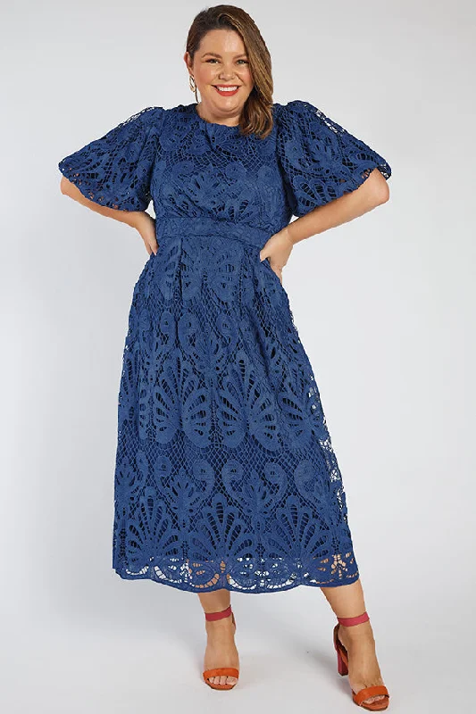 Neva Rich Navy Lace Party Dress