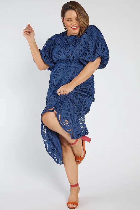 Neva Rich Navy Lace Party Dress