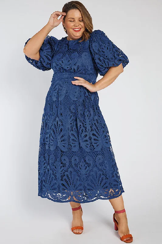 Neva Rich Navy Lace Party Dress