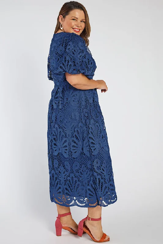 Neva Rich Navy Lace Party Dress