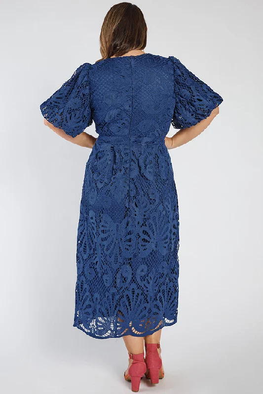 Neva Rich Navy Lace Party Dress